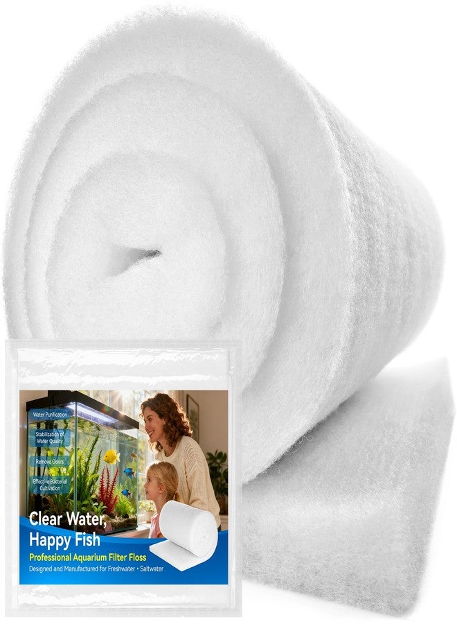 Borlech Aquarium Filter Floss Pad - Mechanical & Polishing Polyester Media for Fish Tank Filters, Ultra-Clear Water in No Time, 3/4" Thick (39.4” x 11.8”) 1 Pack - Image 1